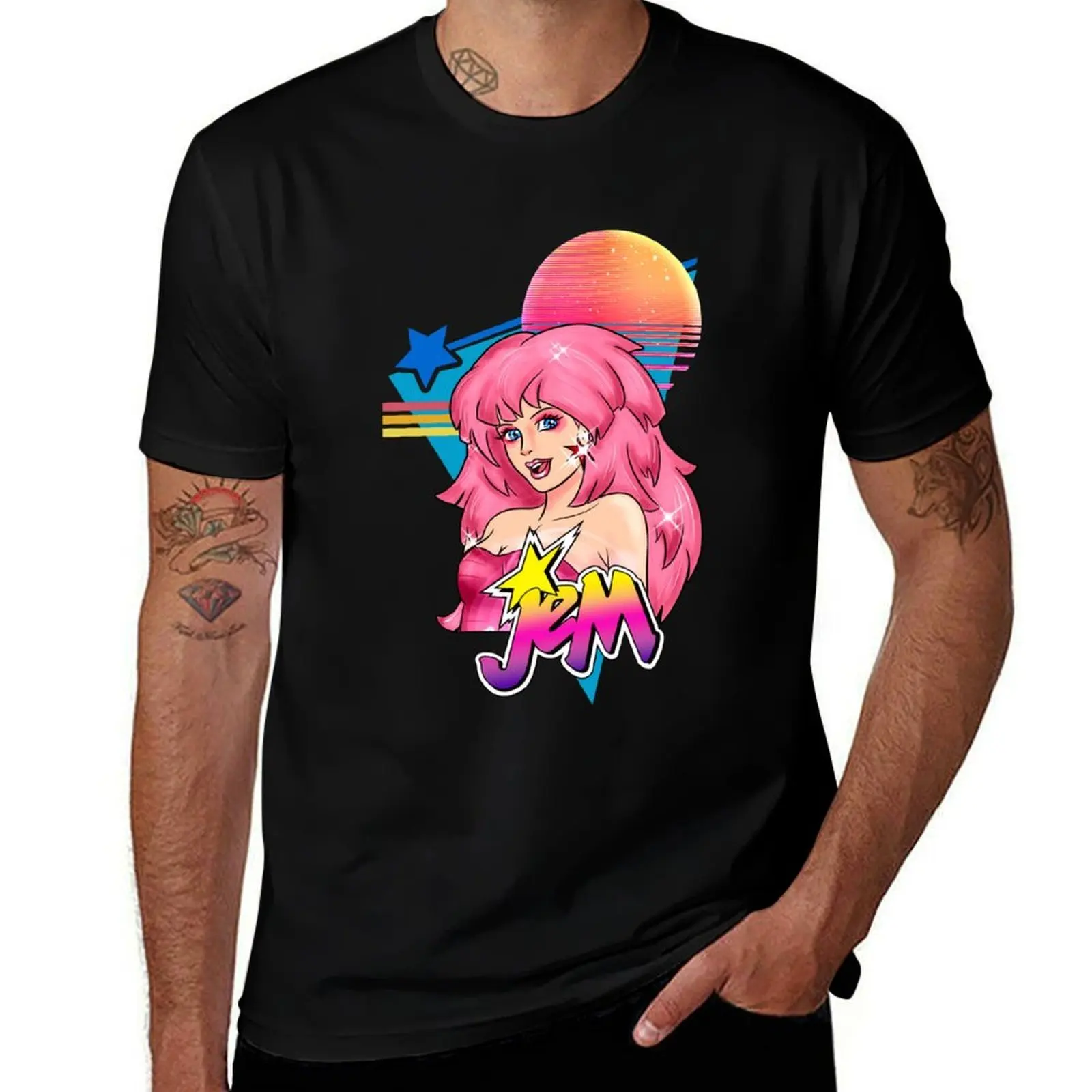 Футболка с героями мультфильмов Love Jem & the Holograms TV Series, мужские хлопковые футболки с рисунком, летняя рубашка для мальчика, мужская футболка
