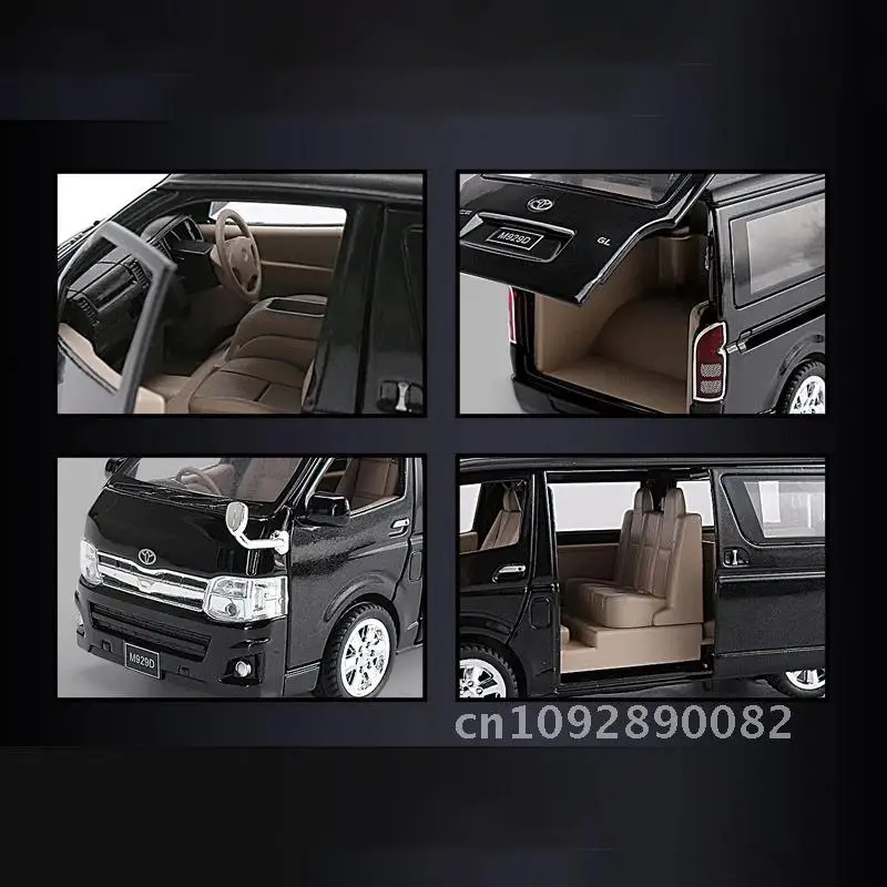Фото Литой под давлением сплав Hiace, имитация масштаба MPV, модель автомобиля для мальчиков, игрушка в подарок, сувенир, коллекция статических украшений №3