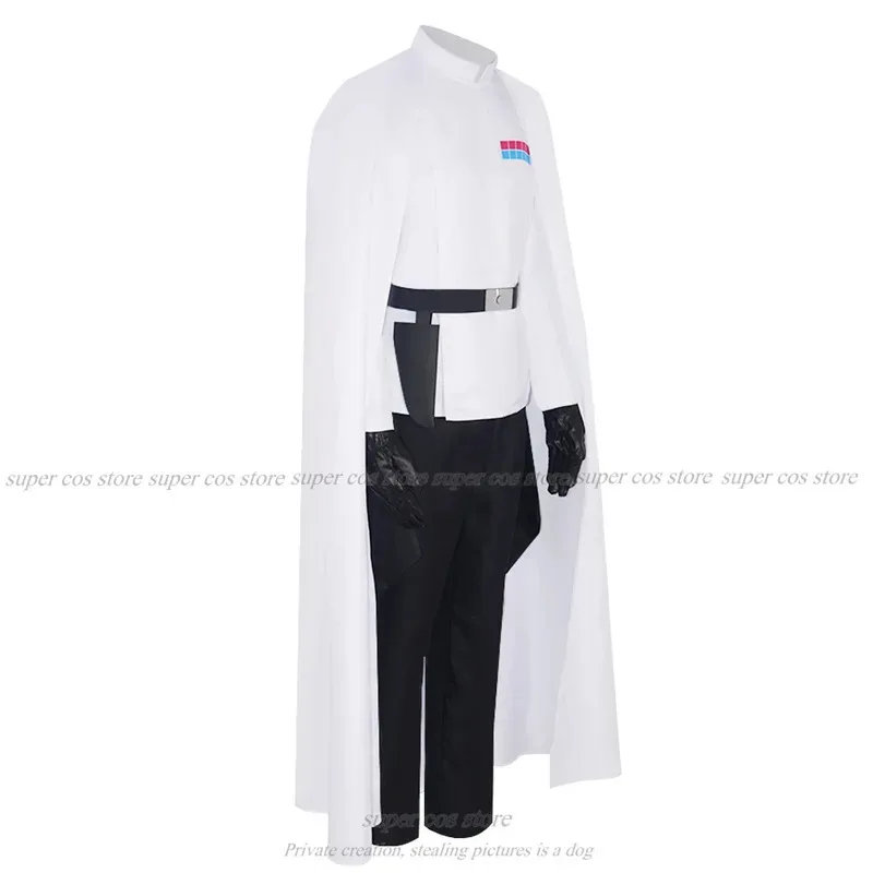 CyMovie Guerre Stellari Orson Krennic Косплей Костюм Белая Одежда Плащ Брюки Костюм Императорская Официальная Униформа Для Ролевых Игр Хэллоуин