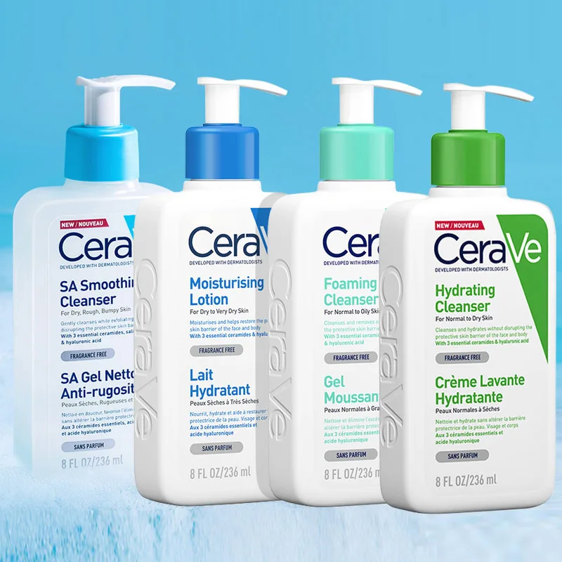 Очищающее Средство CeraVe, очищающее средство для лица без пены, увлажняющий лосьон для лица с аминокислотой, отбеливающий крем для сухого ухода за кожей, Салициловый