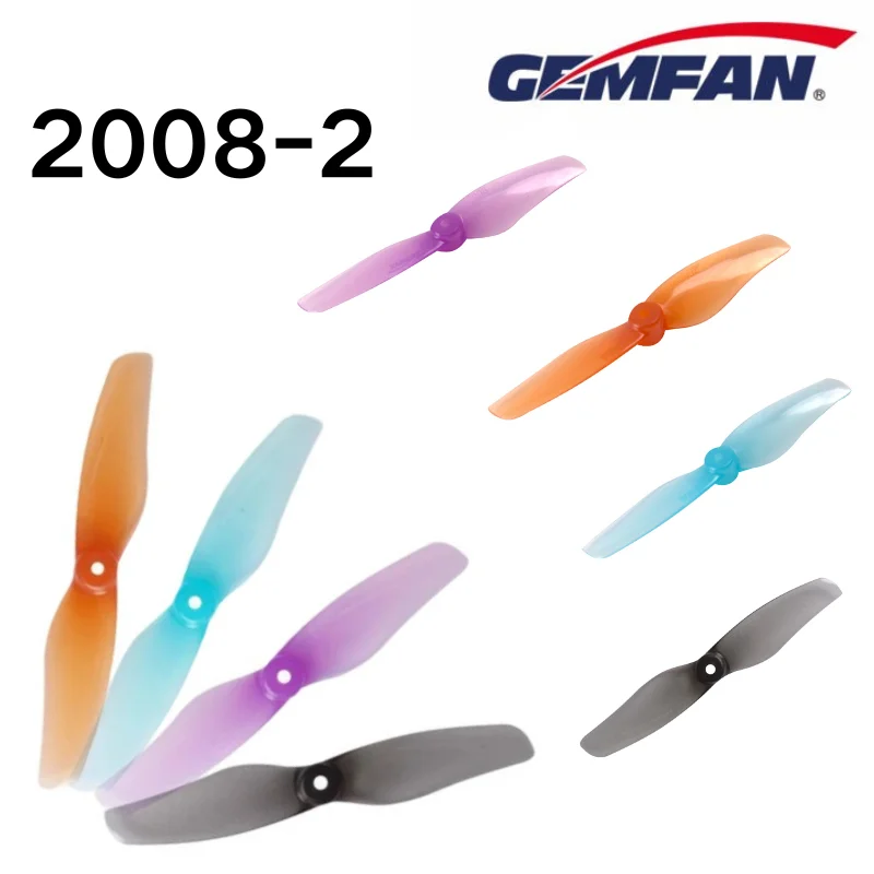 2in 2008-2 Hurricane Gemfan 1,5 мм крепление ПК пропеллер для мини-мультиротора 2-лопастных Micro Whoop FPV дроны для фристайла 12 пар/24 шт.