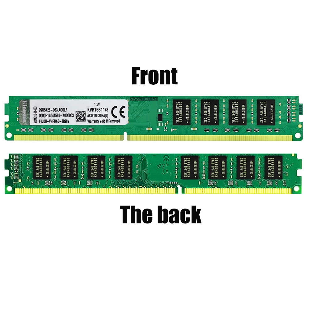 Фото 50 шт., 8 ГБ, 4 Гб, DDR3 ОЗУ 1066, 1333, 1600 МГц, PC3 8500, 10600, 12800 UDIMM, 240 контактов, 1,5 В для Intel и AMD, настольных ПК, ddr3 ОЗУ №2