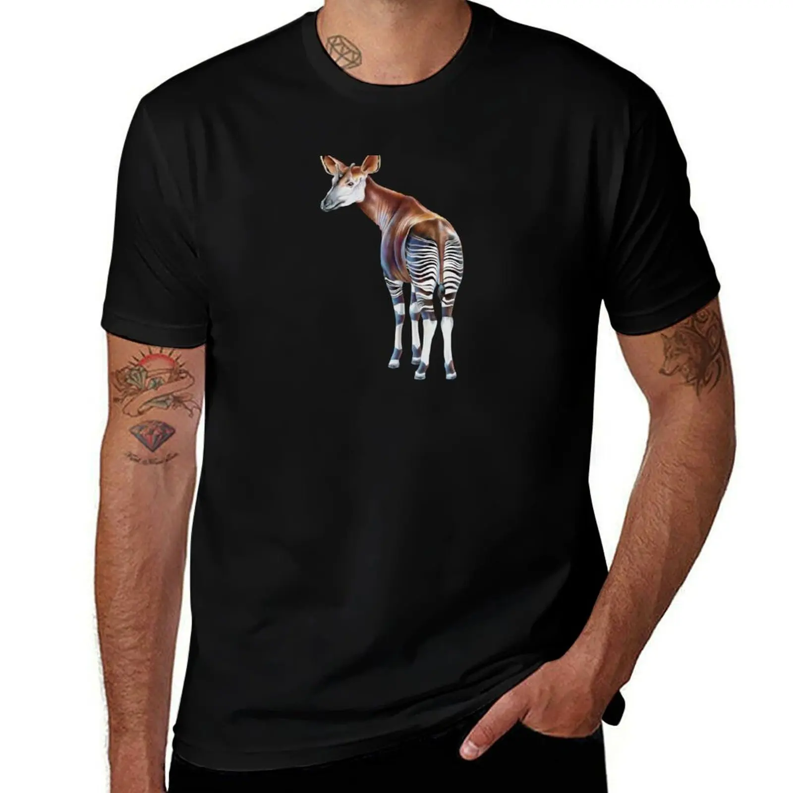 Футболка Okapi, мужская футболка, хлопковая футболка, мужская дизайнерская футболка
