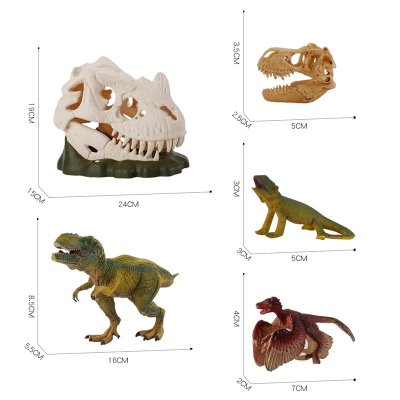 Фото Dinosaur Skeleton Spray Tyrannosaurus With Light Sound Park Dinosaur Bone Scene Decoration For Kids Educational Toy №5