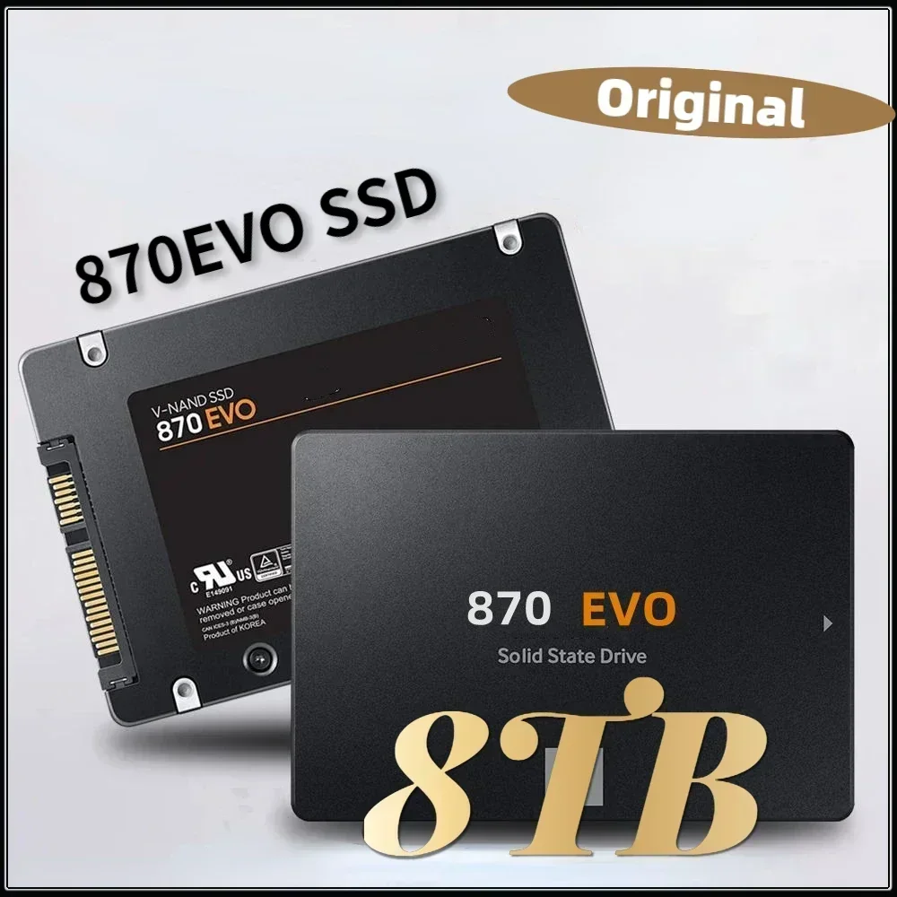 Оригинальный внутренний жесткий диск SSD 870 EVO, Внутренний твердотельный накопитель 4 ТБ, 8 ТБ, жесткий диск SATA3 2,5 дюйма, для ноутбука, настольного компьютера, жесткий диск PS5