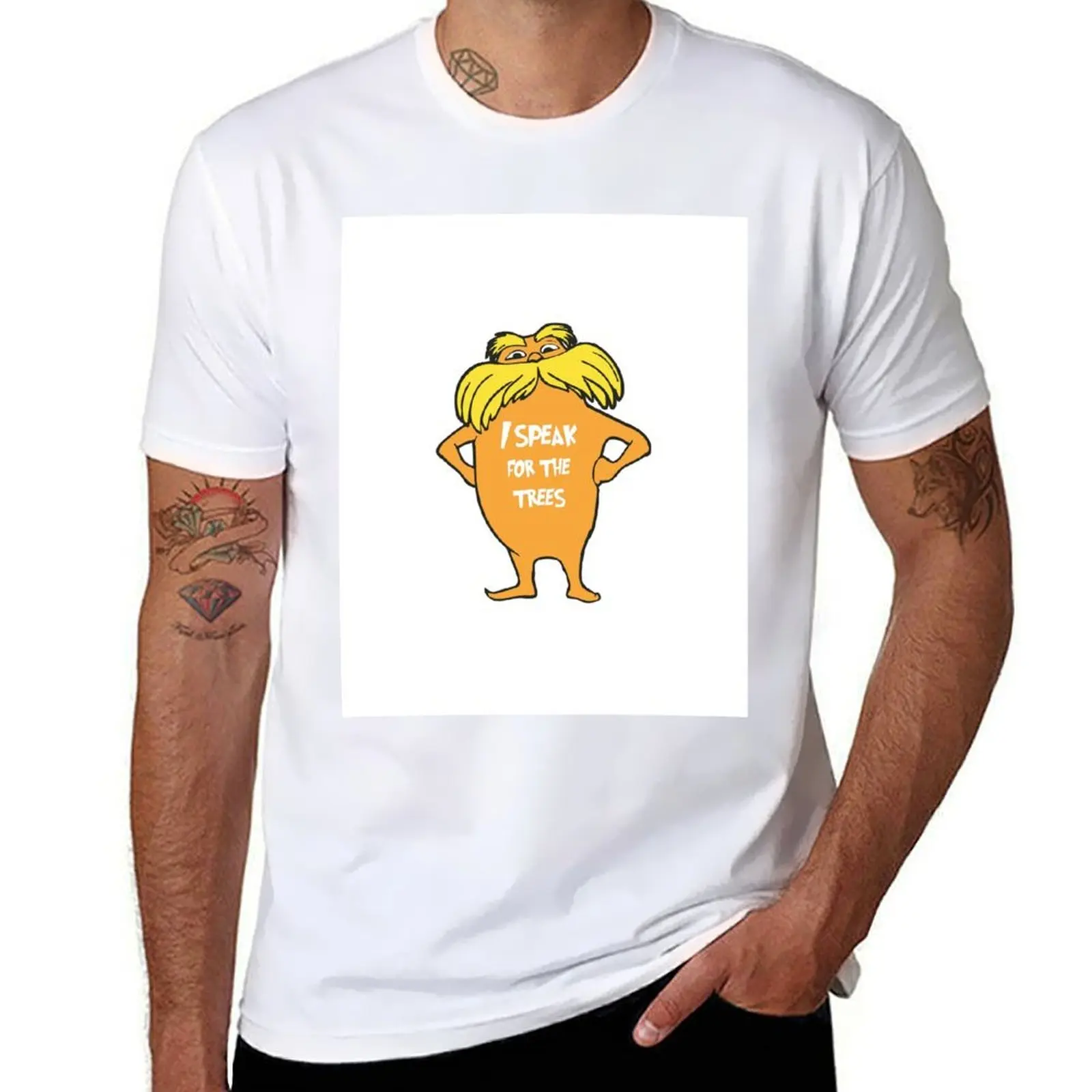 Lorax I speak for the trees so cute T-Shirt man t shirts for men t shirts for man cotton funny T-Shirt
