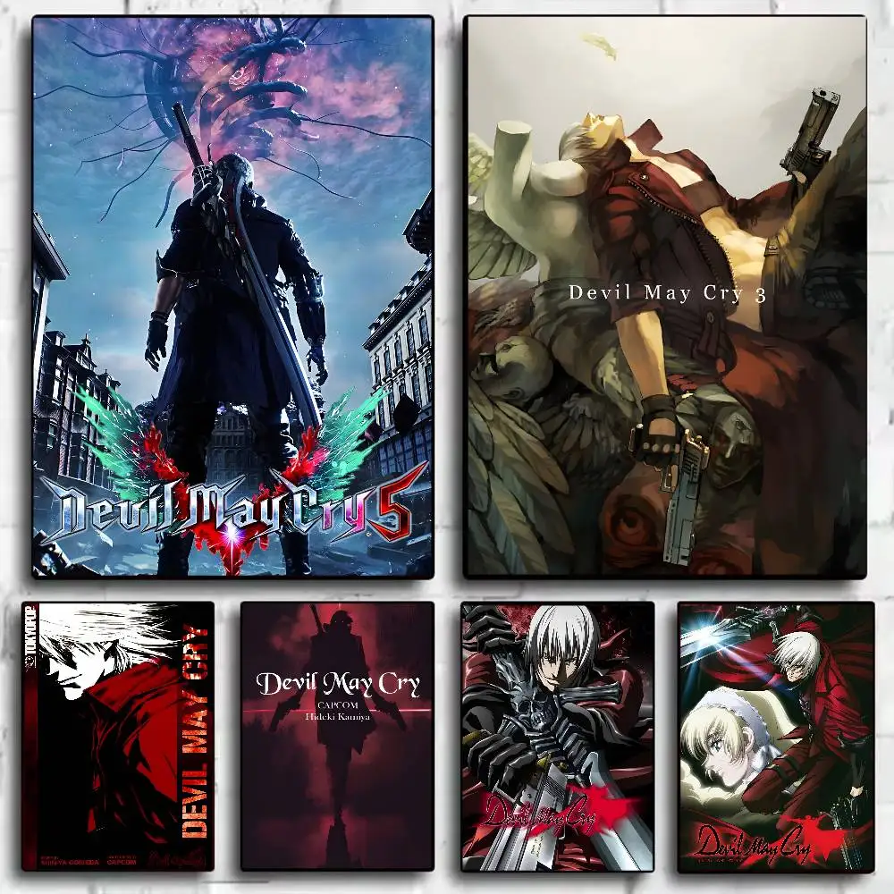 Классическая игра D-Devil May Cry-S постер HD Art липкая стена водонепроницаемый дом гостиная спальня бар эстетическое украшение