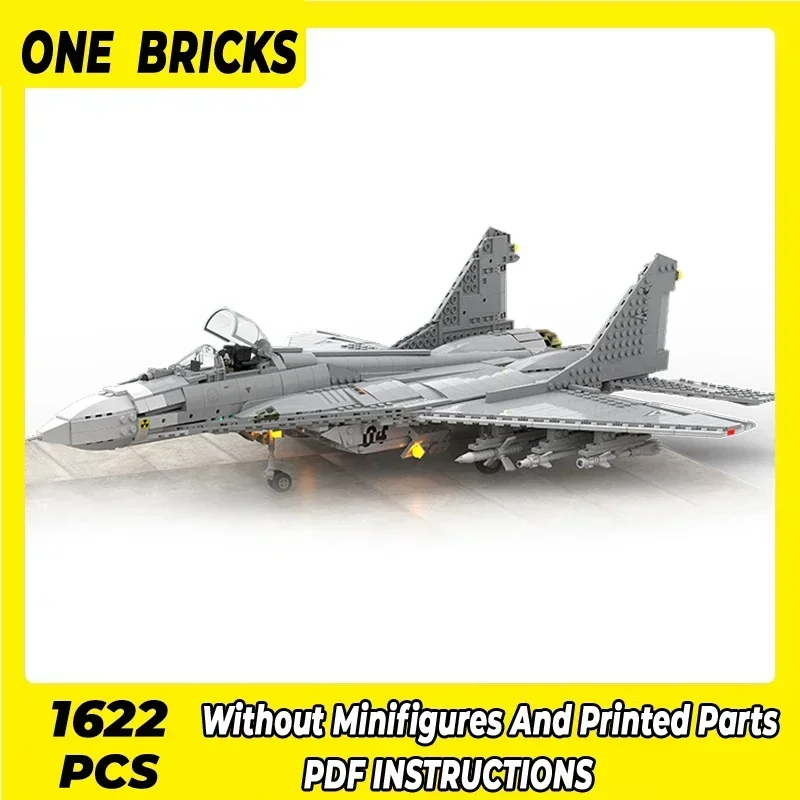 Строительные блоки Moc, военная модель MIG-29, истребитель, технические кирпичи, сделай сам, сборка, строительные игрушки для детей, праздничные подарки