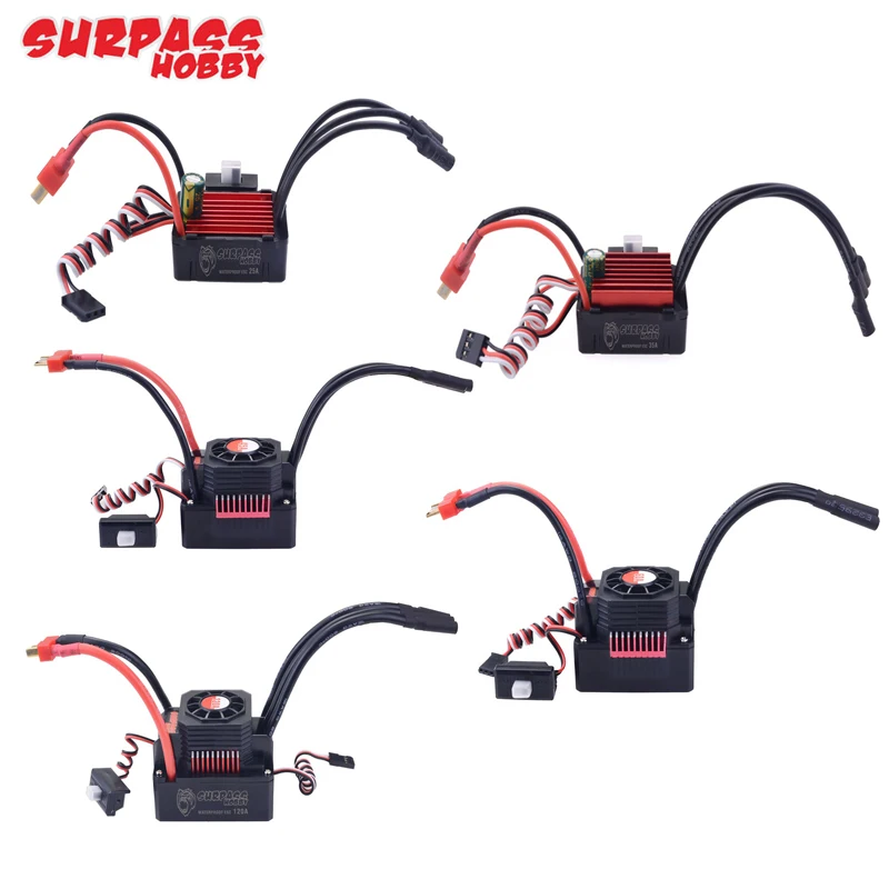 SURPASS HOBBY KK 25A 35A 45A 60A 80A 120A 150A 2-6S Бесщеточный Т-образный разъем ESC для 1/8 1/10 1/12 1/14 1/16 RC
