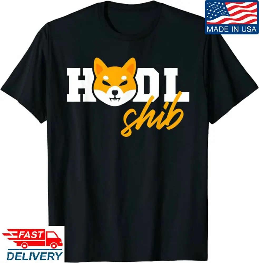 Футболка Hodl shib Шиба-ину до Луны монета Токен криптовалюты, летняя Роскошная брендовая футболка Shib TeeUnisex большого размера