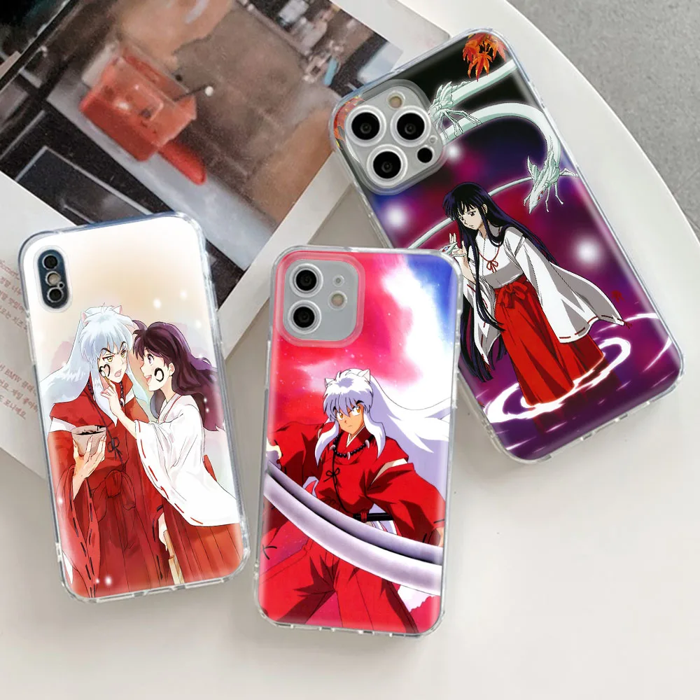 Фото Прозрачный чехол Inu Yasha для iPhone 15 Pro 16 5 5S SE Max №2