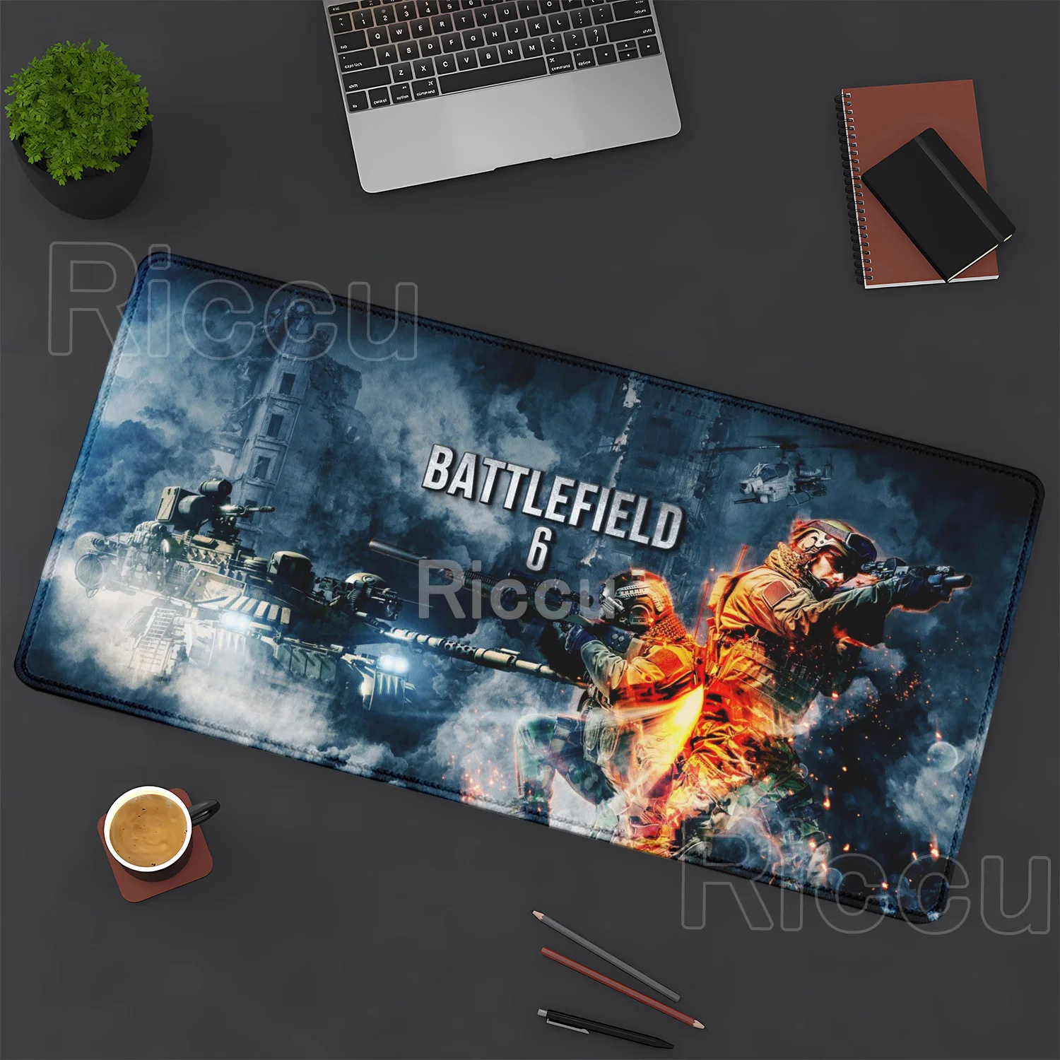 Коврик для мыши Battlefield 6, коврик для клавиатуры, большой новый игровой офисный аксессуар, настольный коврик с замком по краям, HD игровой нескользящий коврик для мыши для киберспорта
