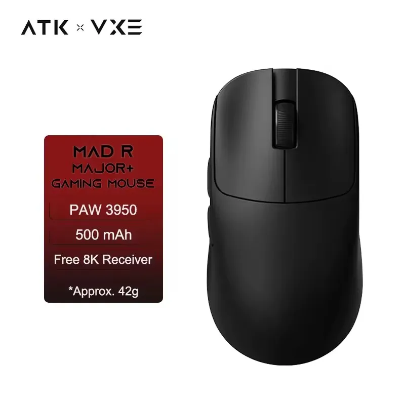 VXE MAD R MAJOR Сверхлегкая игровая мышь FPS Беспроводная мышь Легкая с низкой задержкой 36 г Настроить ПК Геймер Киберспорт