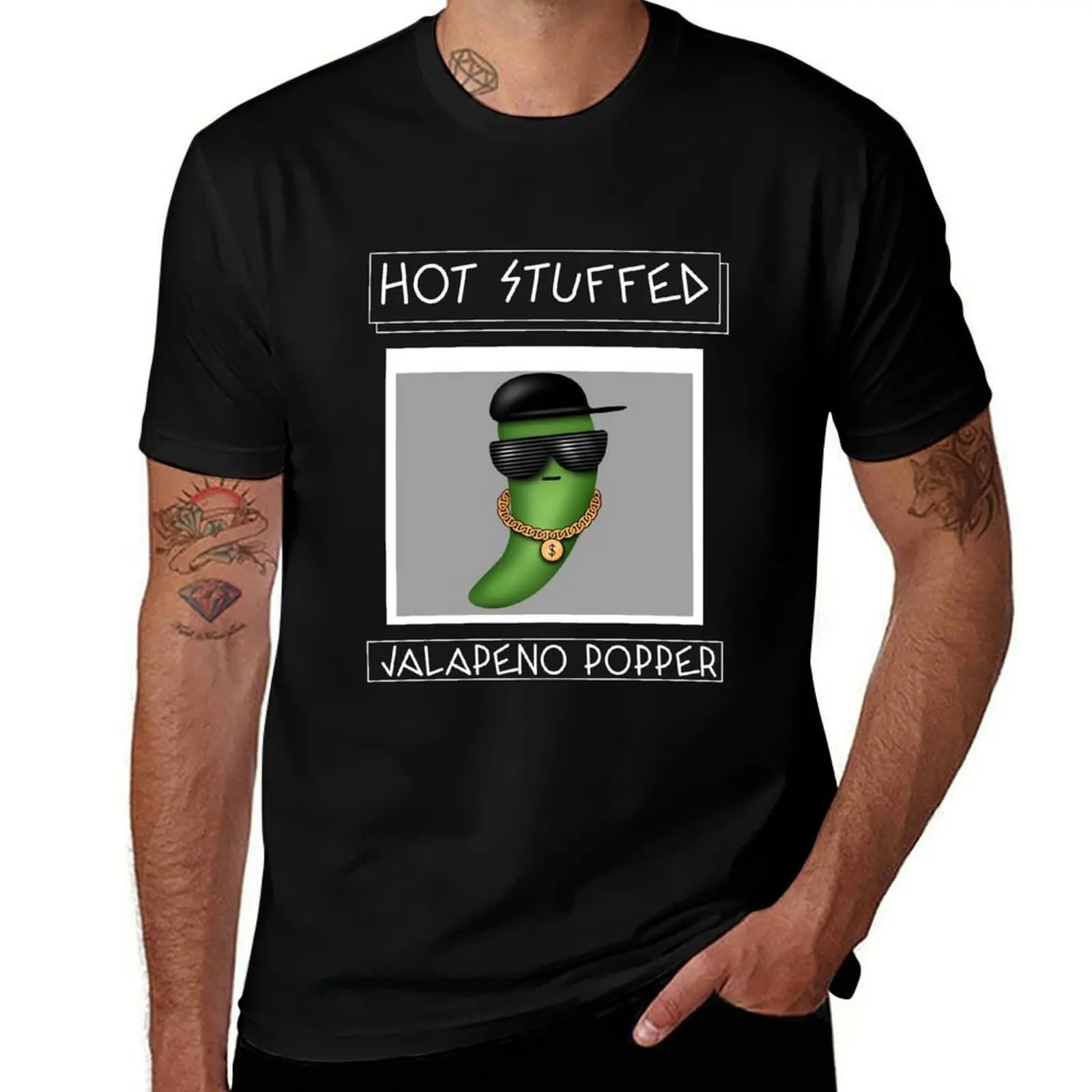 Горячая футболка с начинкой для барбекю Jalapeno Popper, одежда, возвышенная таможенная конструкция, комплект мужских футболок с графическим рисунком