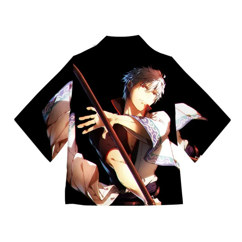 Аниме Gintama косплей костюм Sakata Gintoki Kagura Shinsengumi Elizabeth Sadaharu японское кимоно кардиган рубашка пальто
