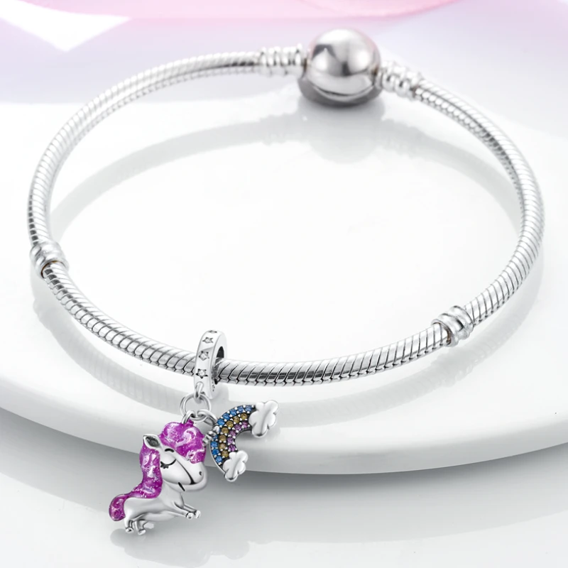 Бусина-шарм Женская из серебра 100% пробы, с кошкой, собакой (art.: 3a382f757f9) - 3a382f757f9