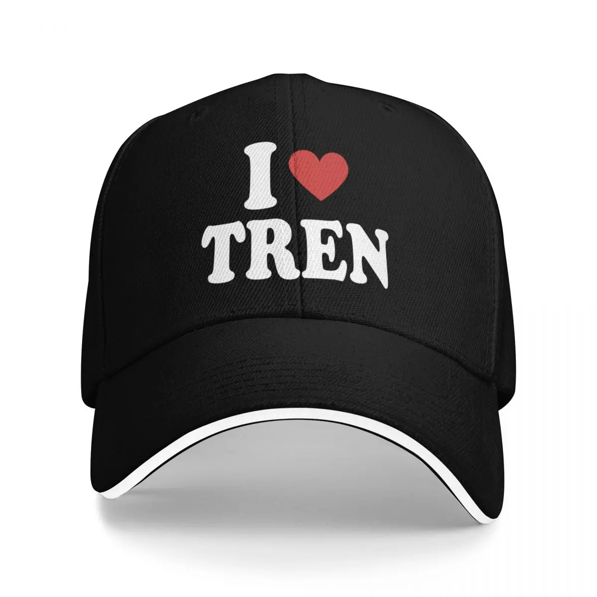 Бейсбольная кепка I Love Tren, забавные шляпы, шляпа от солнца, шляпа для гольфа, натуральная женская и мужская кепка для гольфа