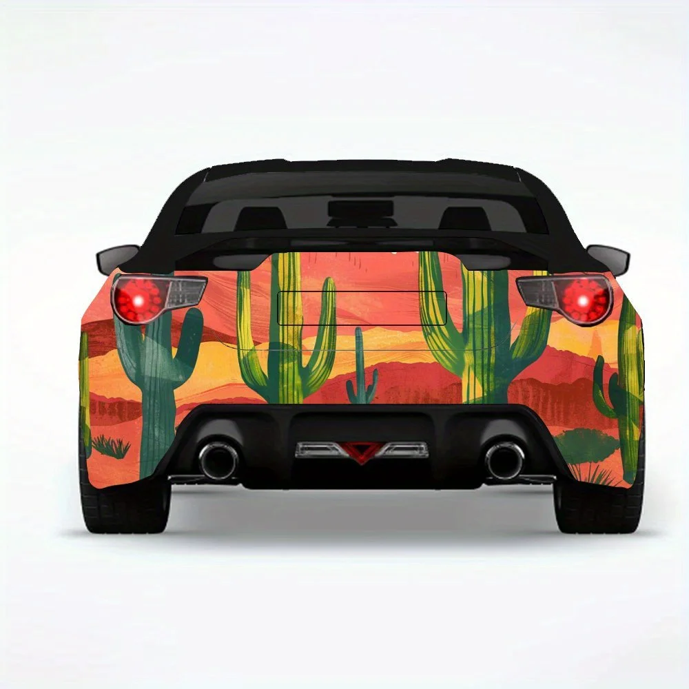 Фото Desert_Cactus автомобильная наклейка-виниловая наклейка на заднюю часть автомобиля, водонепроницаемые самоклеящиеся виниловые наклейки для хвоста и бампера автомобиля, украшение №4