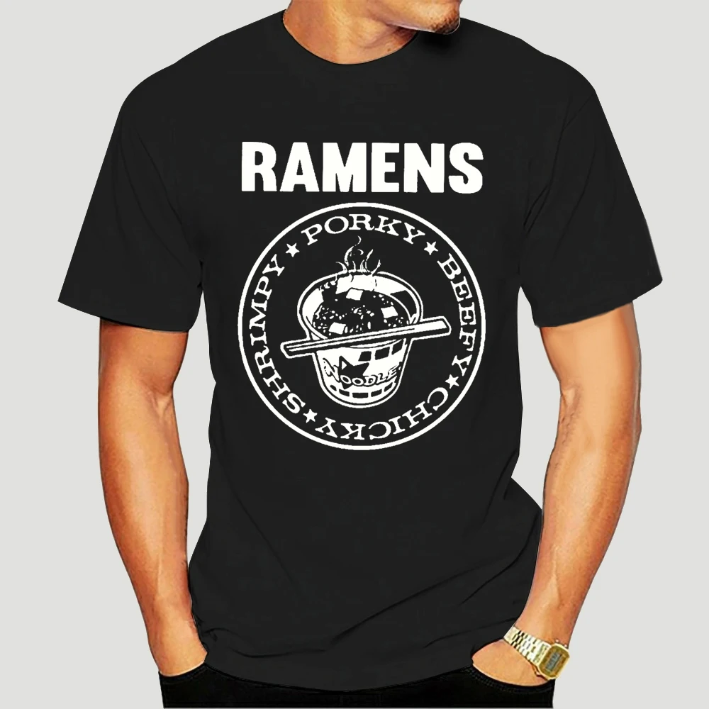 Камизета RAMENS! -Хлопковая рубашка с высококачественной пародией для хлопка, веселая, каноа, Ramone! 5121X