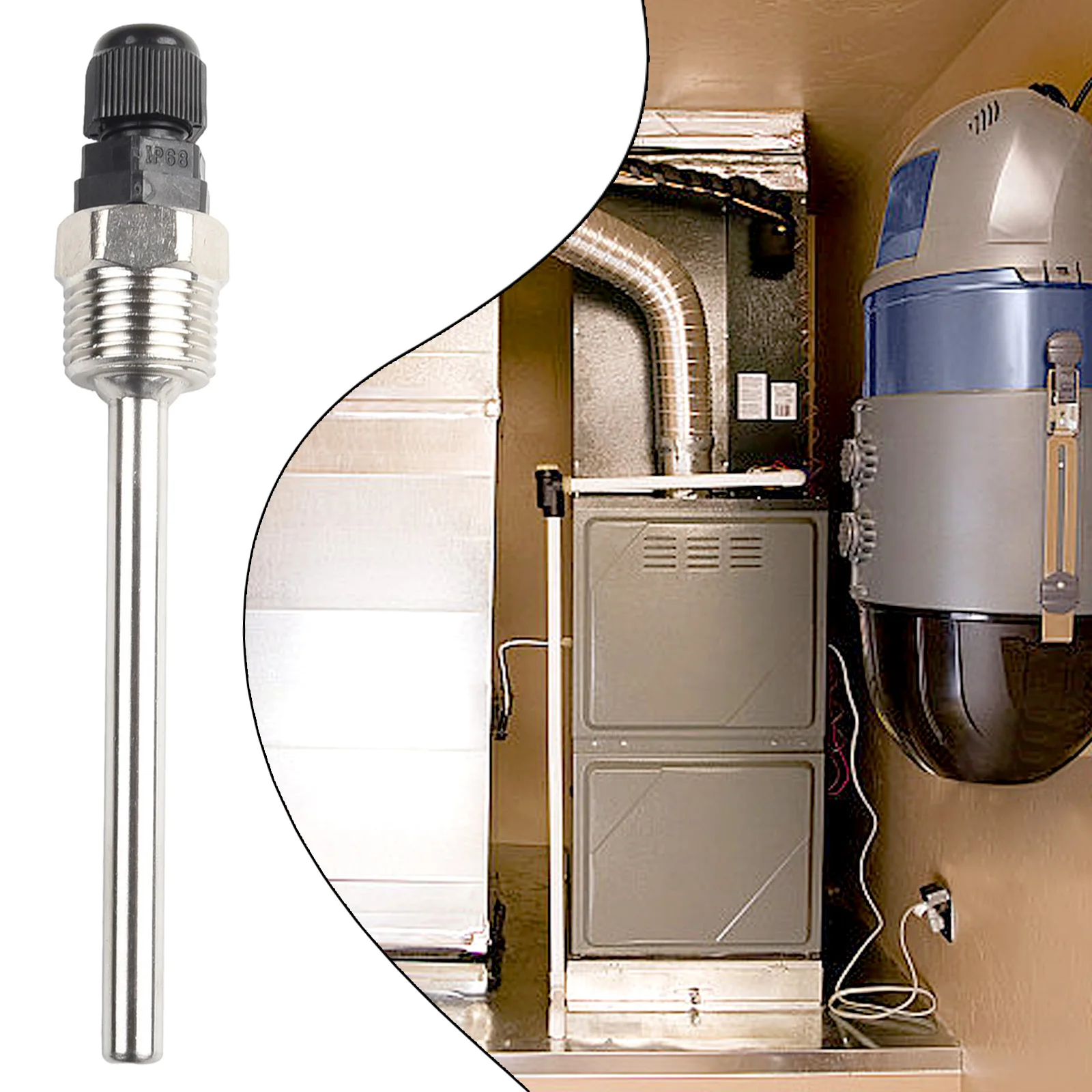 1 шт. Thermowell 304 Нержавеющая сталь BSP(G) Тип 1/2 