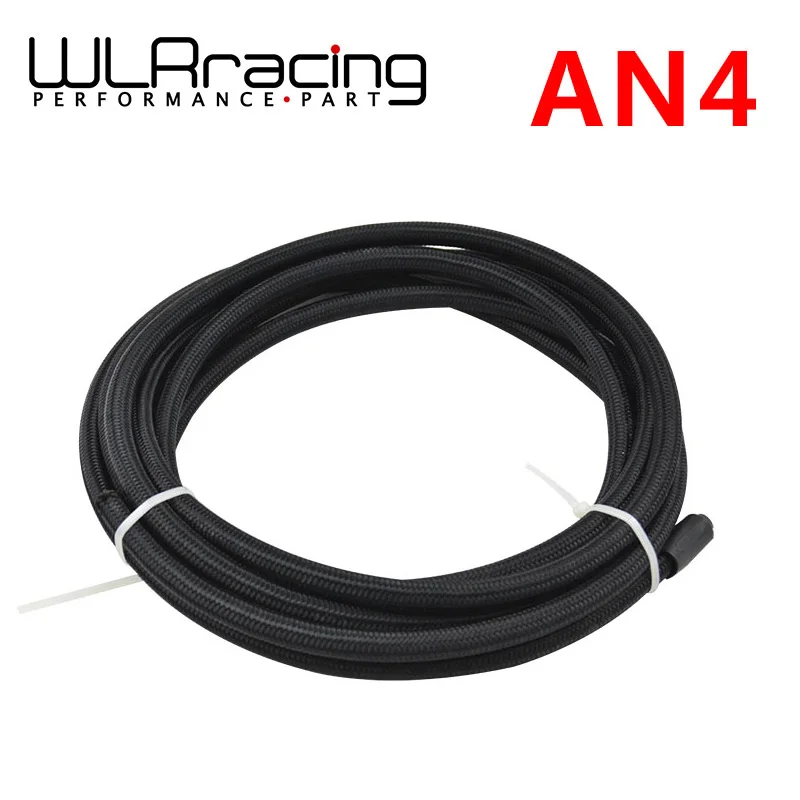 WLR RACING — 4 AN Pro's Lite, черный плетеный гоночный шланг, мазутная линия, 350 фунтов на квадратный дюйм, WLR7311