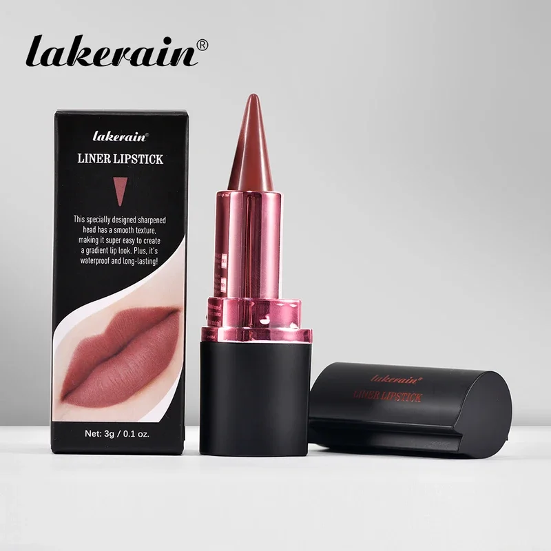 LAKERAIN 6-цветная матовая долговечная помада 2-в-1, карандаш для губ, бархатная водостойкая чашка с антипригарным покрытием, заостренная (art.: 3920cdc470c48) - 3920cdc470c48