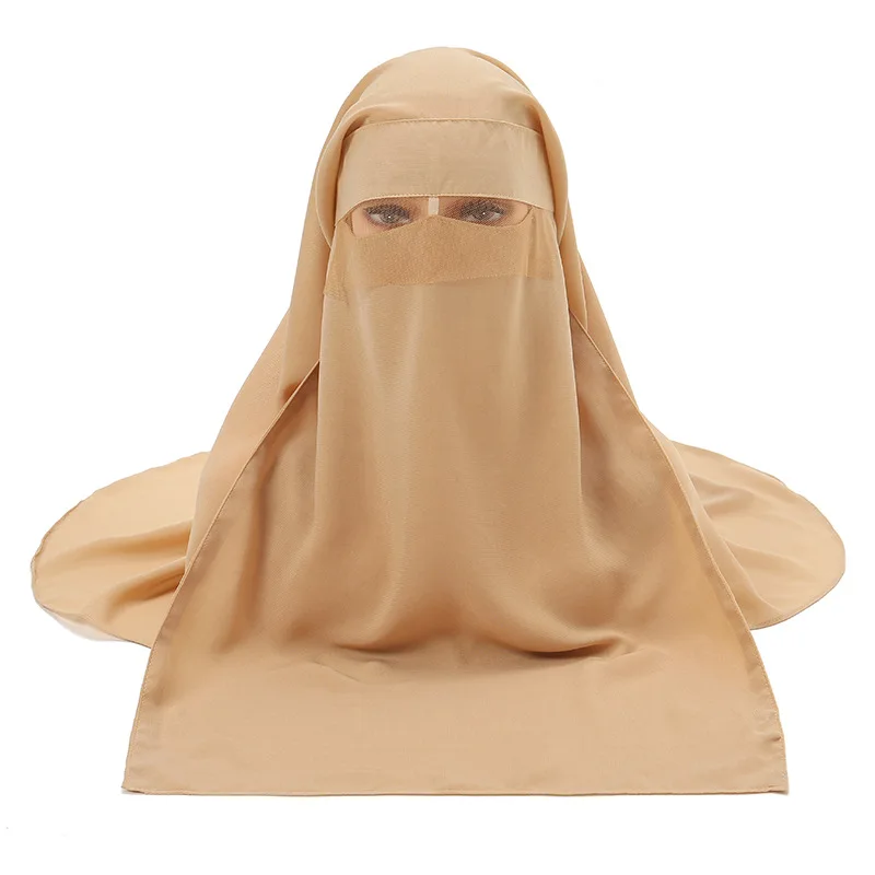 Лидер продаж Khimar Ramdan Eid мусульманская Длинная Вуаль хиджаб тюрбан шарф женская шифоновая мусульманская одежда мусульманская молитва