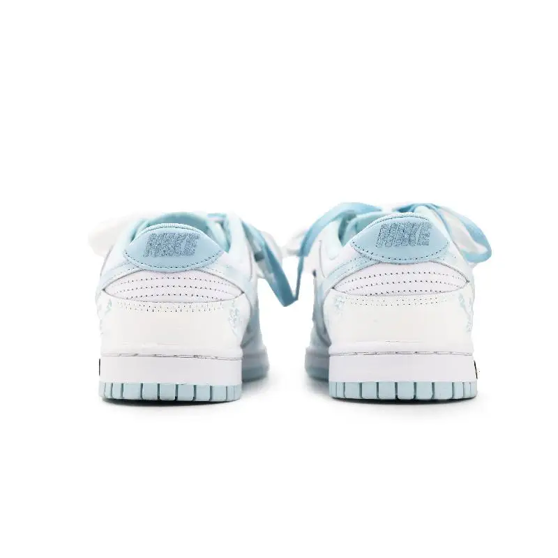 Фото [На заказ Yulong Blue and White S-BOX] Мужские низкие низкие кроссовки для скейтборда Nike Dunk, белые, синие №5
