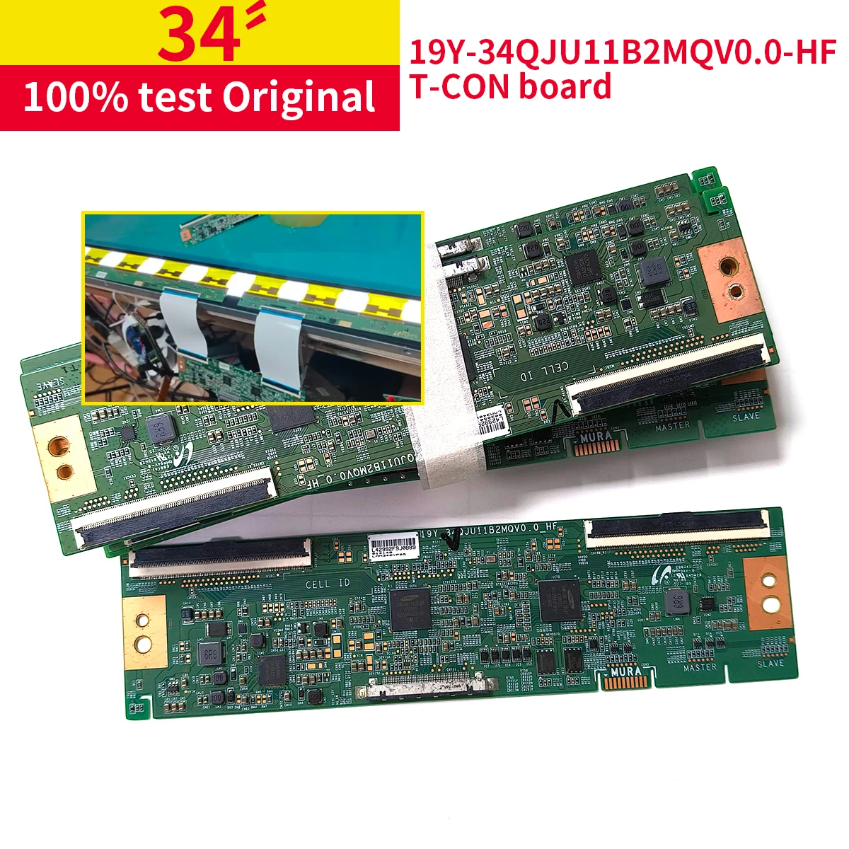 Оригинальная плата T-Con 19Y-34QJU11B2MQV0.0-HF для телевизора Xia omi XMMNTWQ34 LSM340YP, профессиональная тестовая плата 34-дюймового телевизора с изогнутым экраном