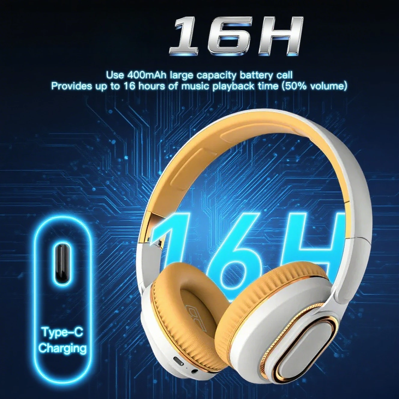 Фото H7 ТВ Bluetooth наушники беспроводные наушники с микрофоном USB-адаптер гарнитура с шумоподавлением стерео складные басы для наушников ТВ №3