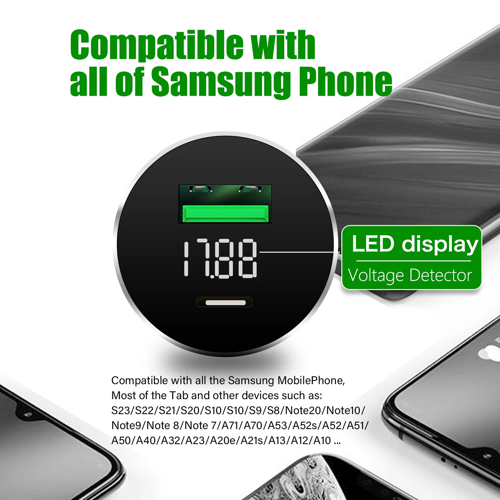 Автомобильное зарядное устройство Samsung S23 с двумя портами USB C, быстрая зарядка (art.: 3920c57ead92a) - 3920c57ead92a