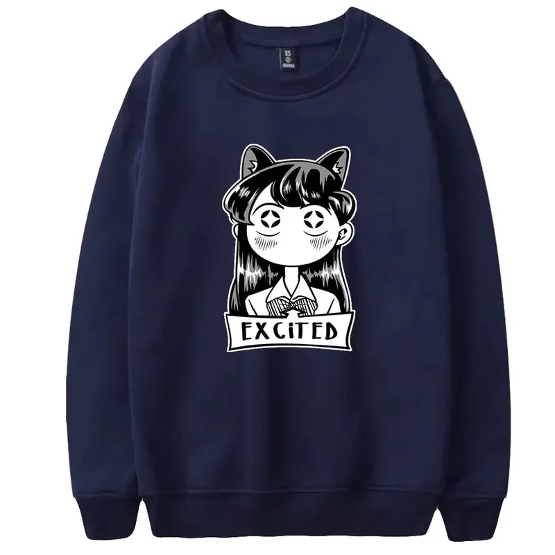 Толстовка Komi Cant Communicate Merch 2022, повседневные топы, модный спортивный костюм с круглым вырезом в стиле аниме