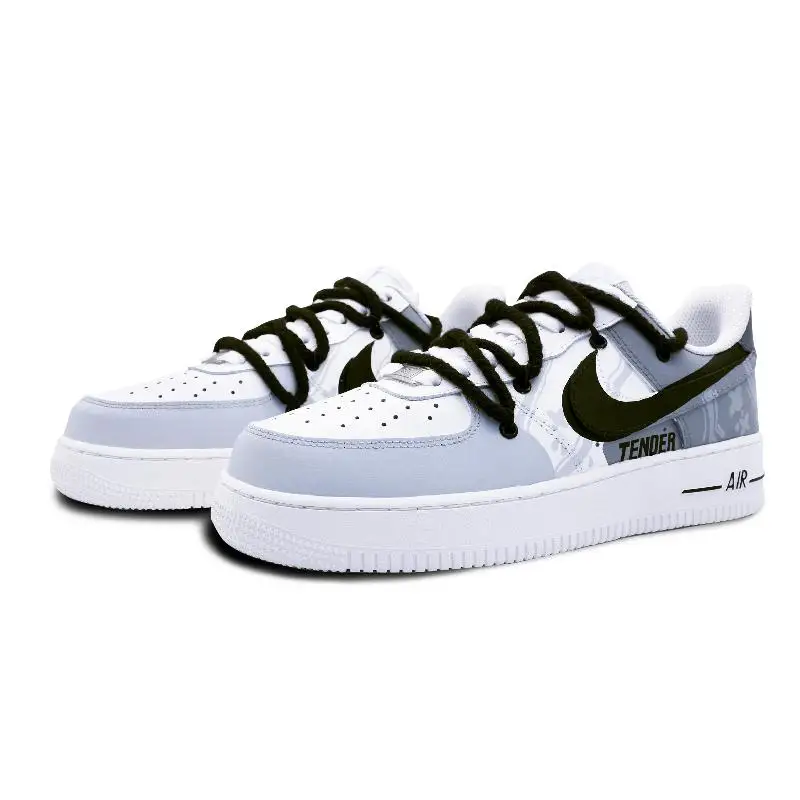 Фото 【Настроить】Nike Air Force 1 Обувь для скейтбординга Женские кроссовки DD8959-100 №3