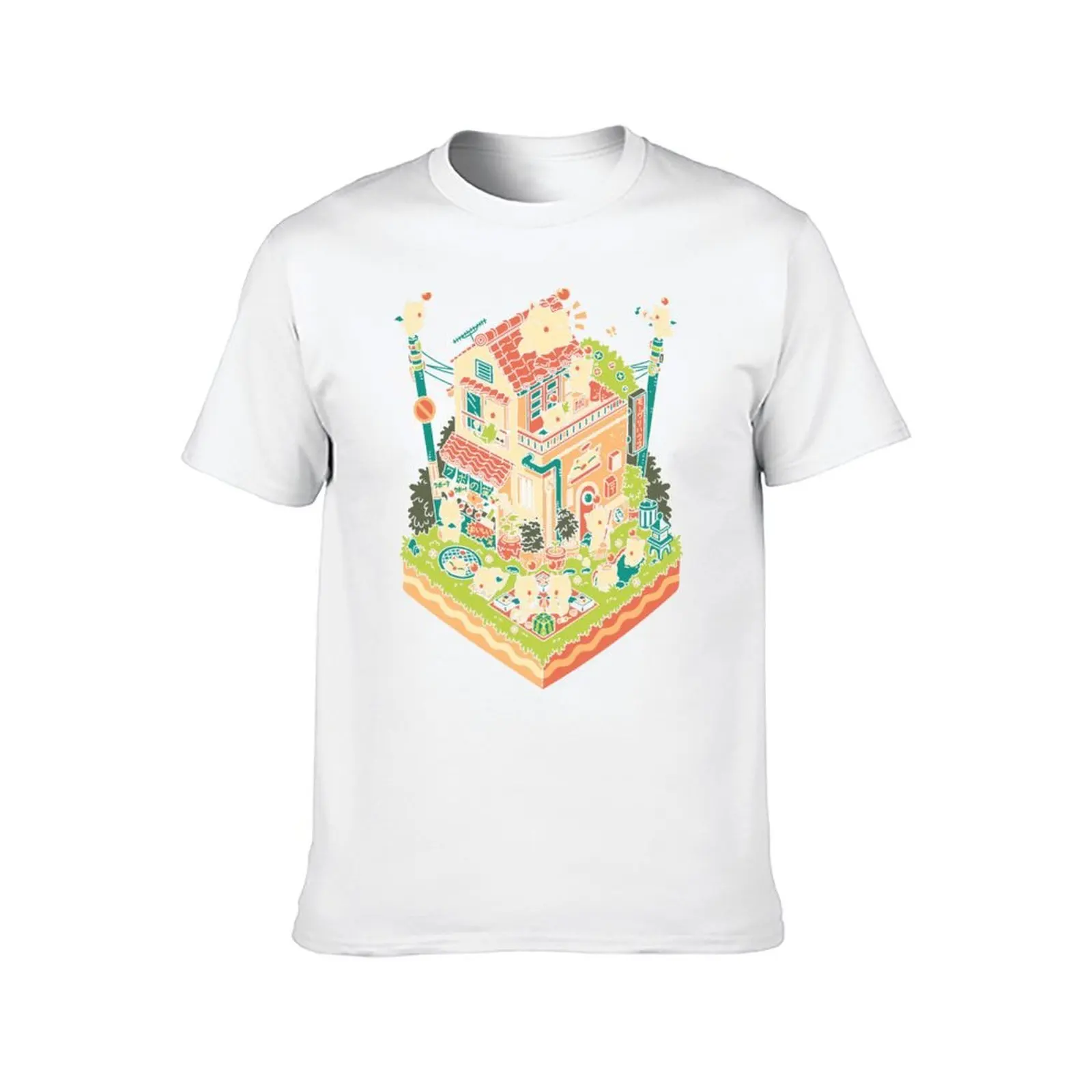 Фото Футболка Kupo House, мужские футболки, хлопковые футболки с аниме, футболка большого размера №2