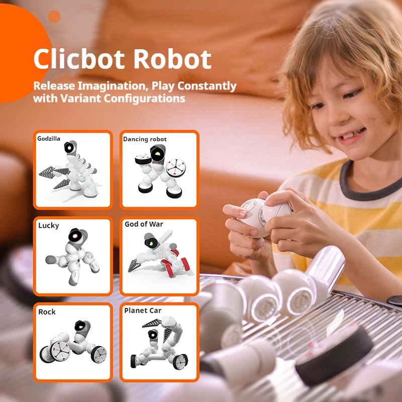 Clicbot робот, программируемый строительный блок, Интеллектуальный робот, настольный игрушечный модуль, робот, продвинутая версия, набор игрушек для домашних животных