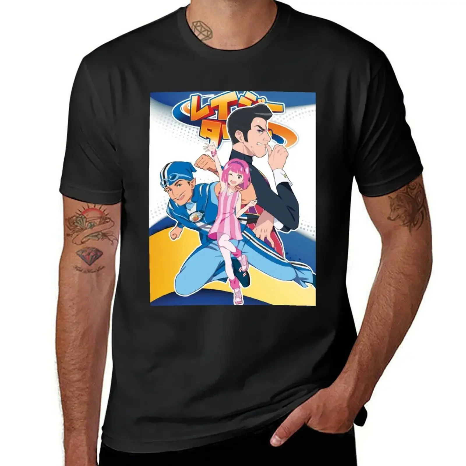 Футболка lazytown, рубашки с рисунком для мальчика, мужская мода
