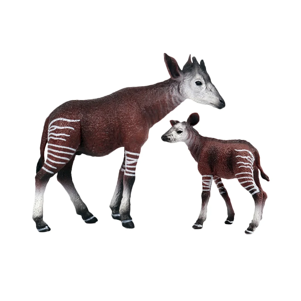 2 шт. Okapi декоративная игрушка статическая модель животного детские игрушки детский игровой набор твердый дикий