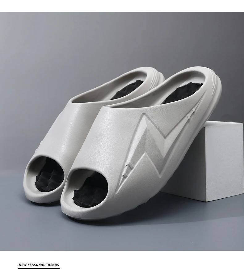 Лучшие летние тапочки для мужчин и женщин на толстой подошве Eva Step on The Poop Feeling Outside Wear Нескользящие повседневные тапочки для ванной
