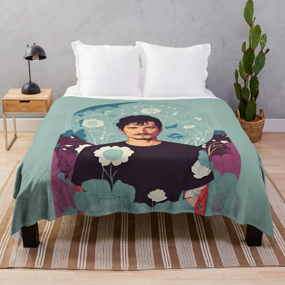 Одеяло Pedro Pascal By CallisC Arts, покрывала Beautifuls, клетчатые термобелья для путешествий, одеяла