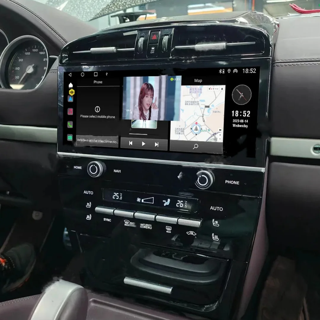 Фото Автомобильный радиоприемник Android 14, для Porsche Cayenne 957/955 2003-2009, GPS-навигация, автоэкран, стерео, мультимедийный плеер, Carplay №4