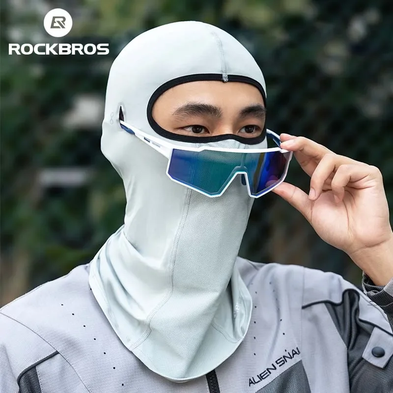 Фото Велосипедная шапка ROCKBROS для женщин и мужчин, летняя Балаклава, крутая дышащая, из вискозы, для езды на велосипеде №5
