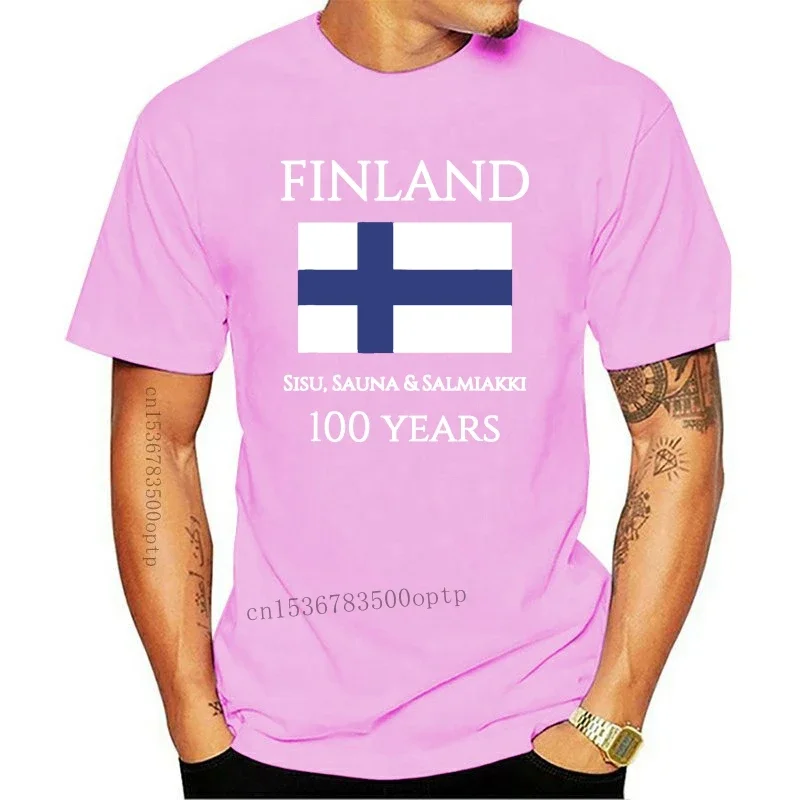 Новинка 2021, забавная Мужская рубашка 2021est Suomi Finland 100 года | Футболка с финским флагом