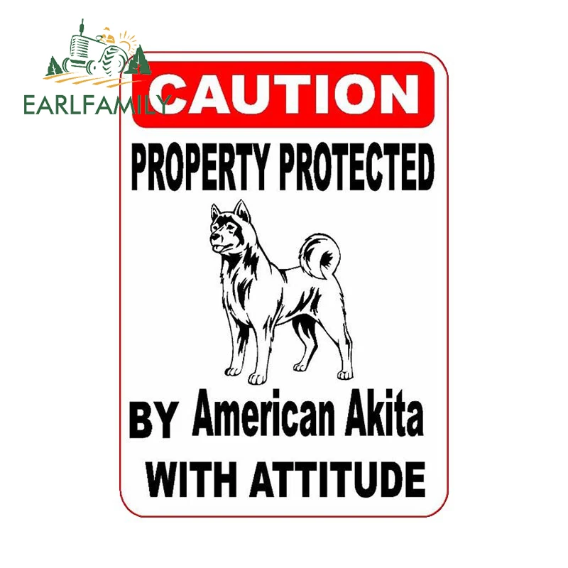 EARLFAMILY 13 см для американского Акита, собаки, щенка, автомобильная наклейка, Юмористическая личность, Солнцезащитная наклейка, защита от царапин, аксессуар для багажника
