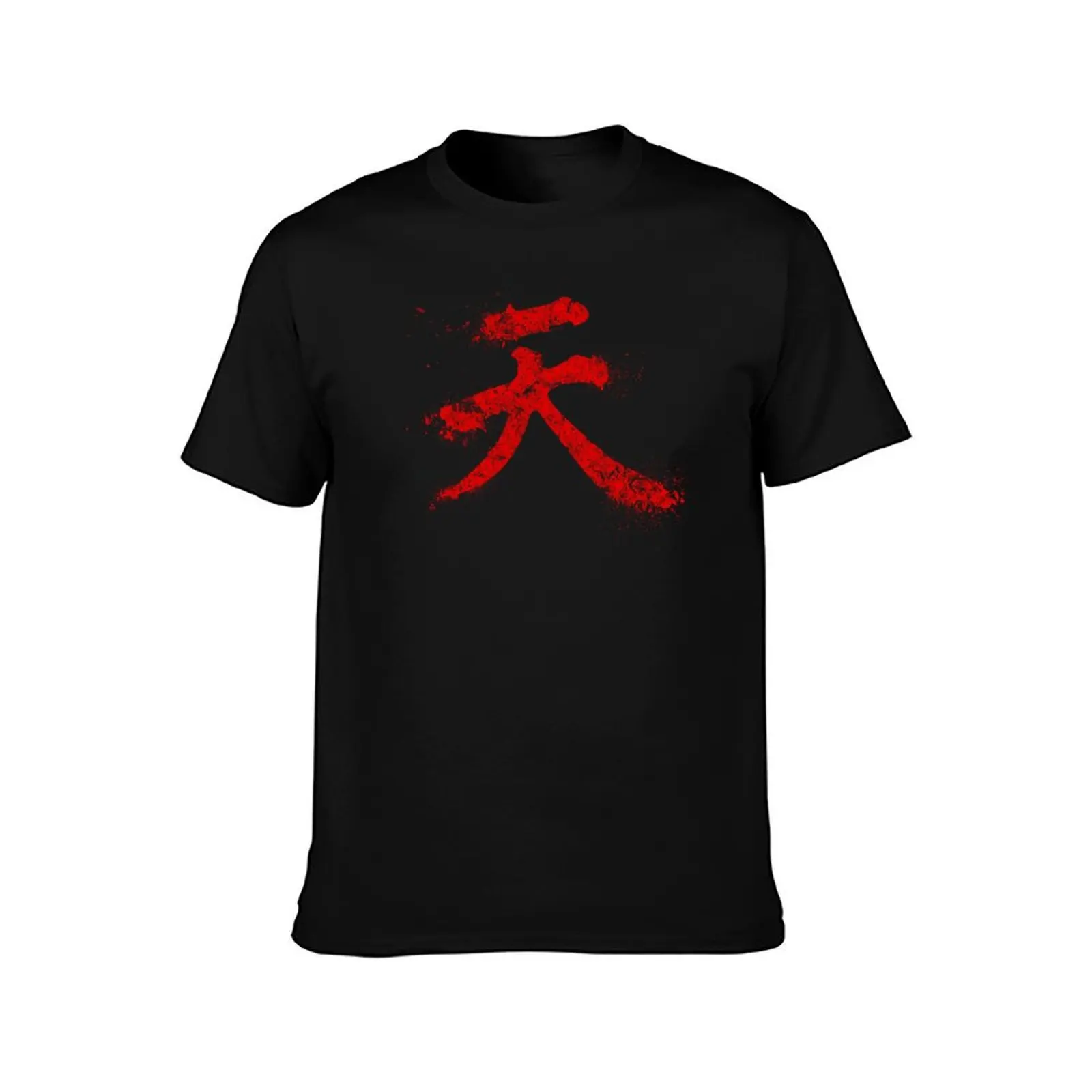 Фото Мужская повседневная футболка Kanji Akuma для рубашек, хлопковая футболка, хлопковая мужская футболка, футболка №2