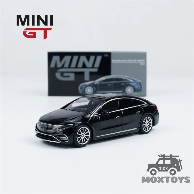 MINI GT 1:64 MB EQS 580 4matic, черная литая модель автомобиля