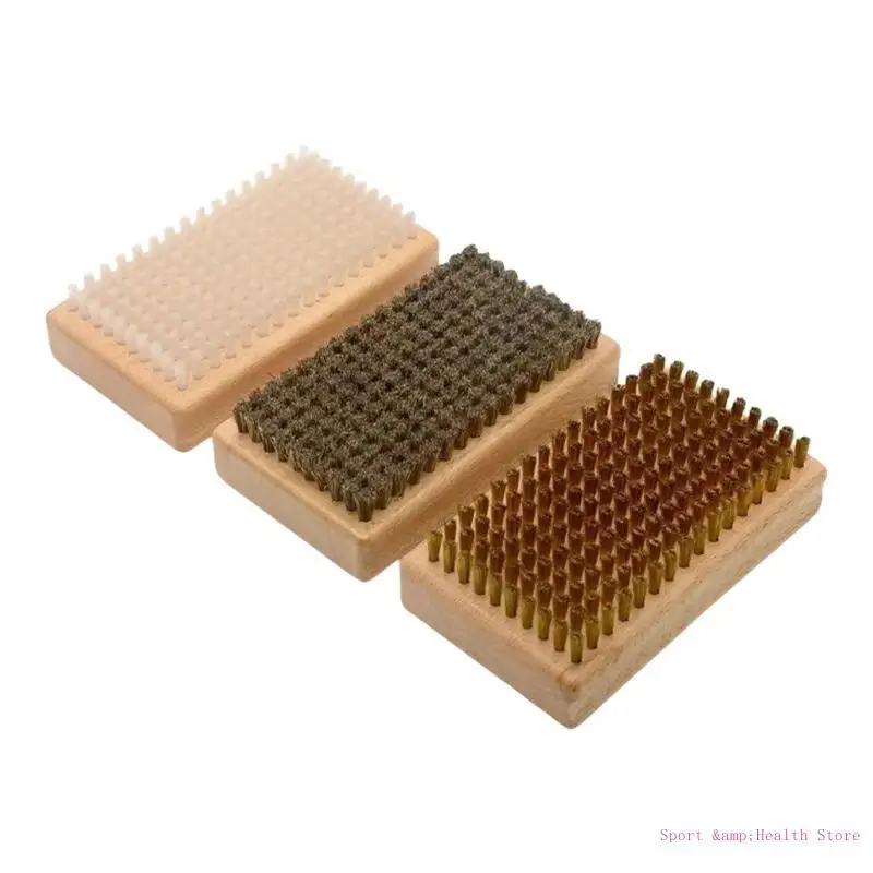 Фото 3PCS Snowboard Wax Brush Ski Board Чистящая щетка с нейлонами щетка, щетка для конного состояния, латунная щетка лыжная щетка №5