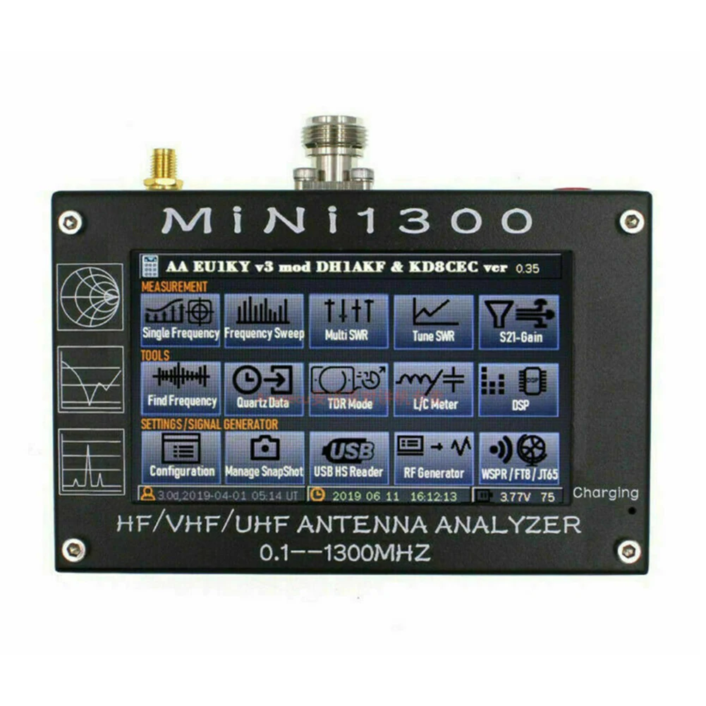 Высокоточный анализатор SWR антенны Mini1300 ANT 0 1 1300 МГц Частотный диапазон 4 3 ЖК-дисплей одна точка и потеря возврата