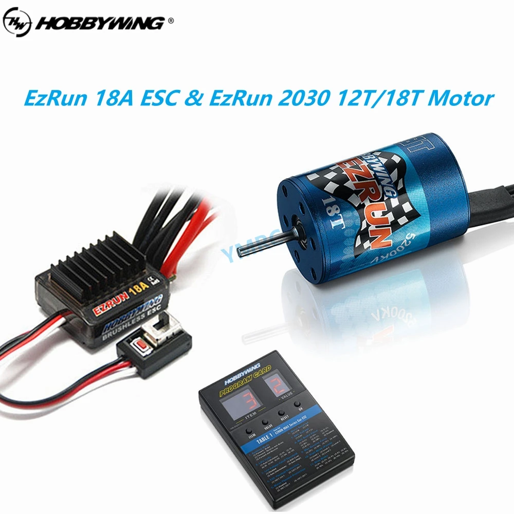 HobbyWing EzRun 18A ESC EzRun 2030 12T/18T 2S LiPo бессенсорный бесщеточный двигатель для туристических карт 1/16 1/18, багги