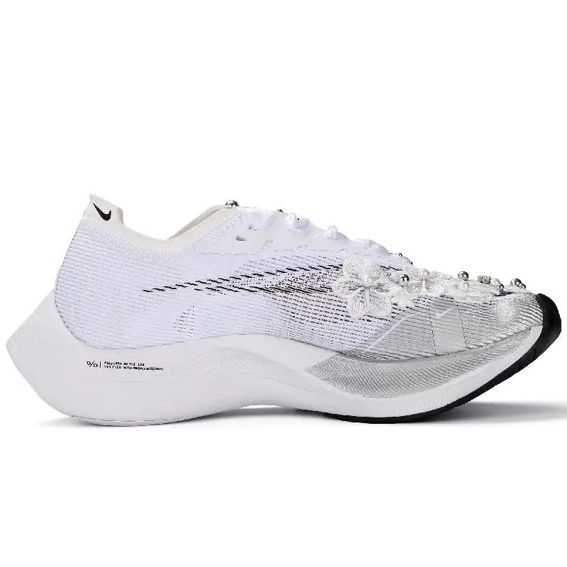 Фото [На заказ Runaway Sweetheart] Женские белые кроссовки для марафонского бега Nike ZoomX Vaporfly Next% 2, мягкие нескользящие низкие кроссовки №2