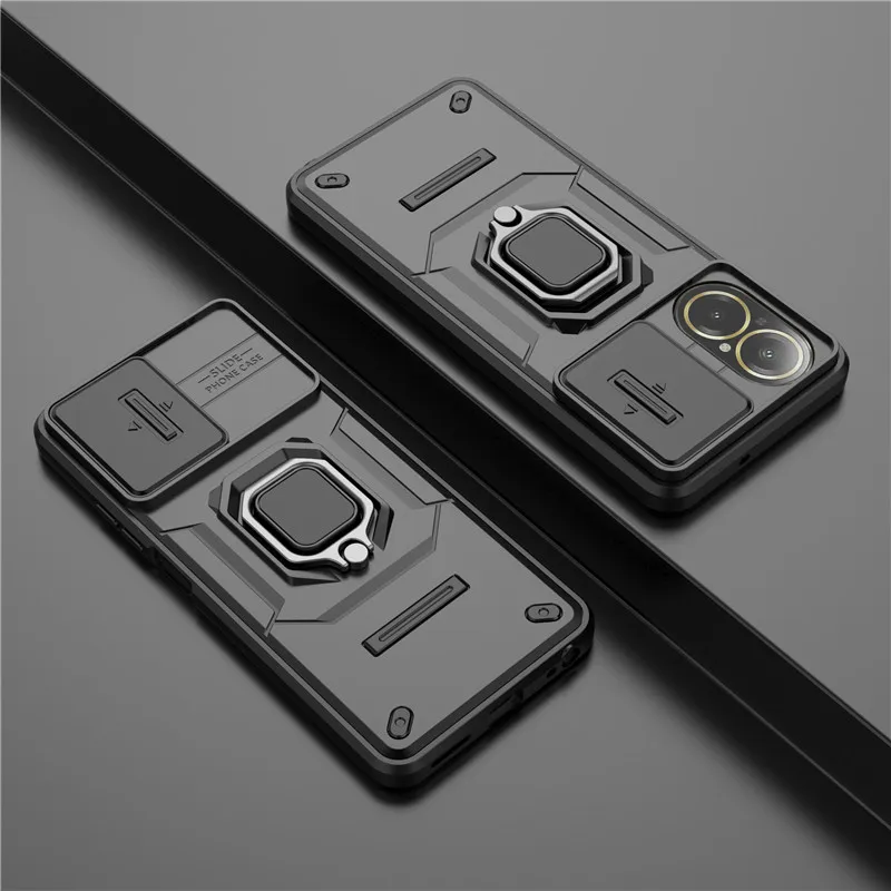 Для Realme C67 4G Φ Realme C67 4G, Обложка, защитный чехол для телефона с кольцом-держателем для Realme C67 4G Funda